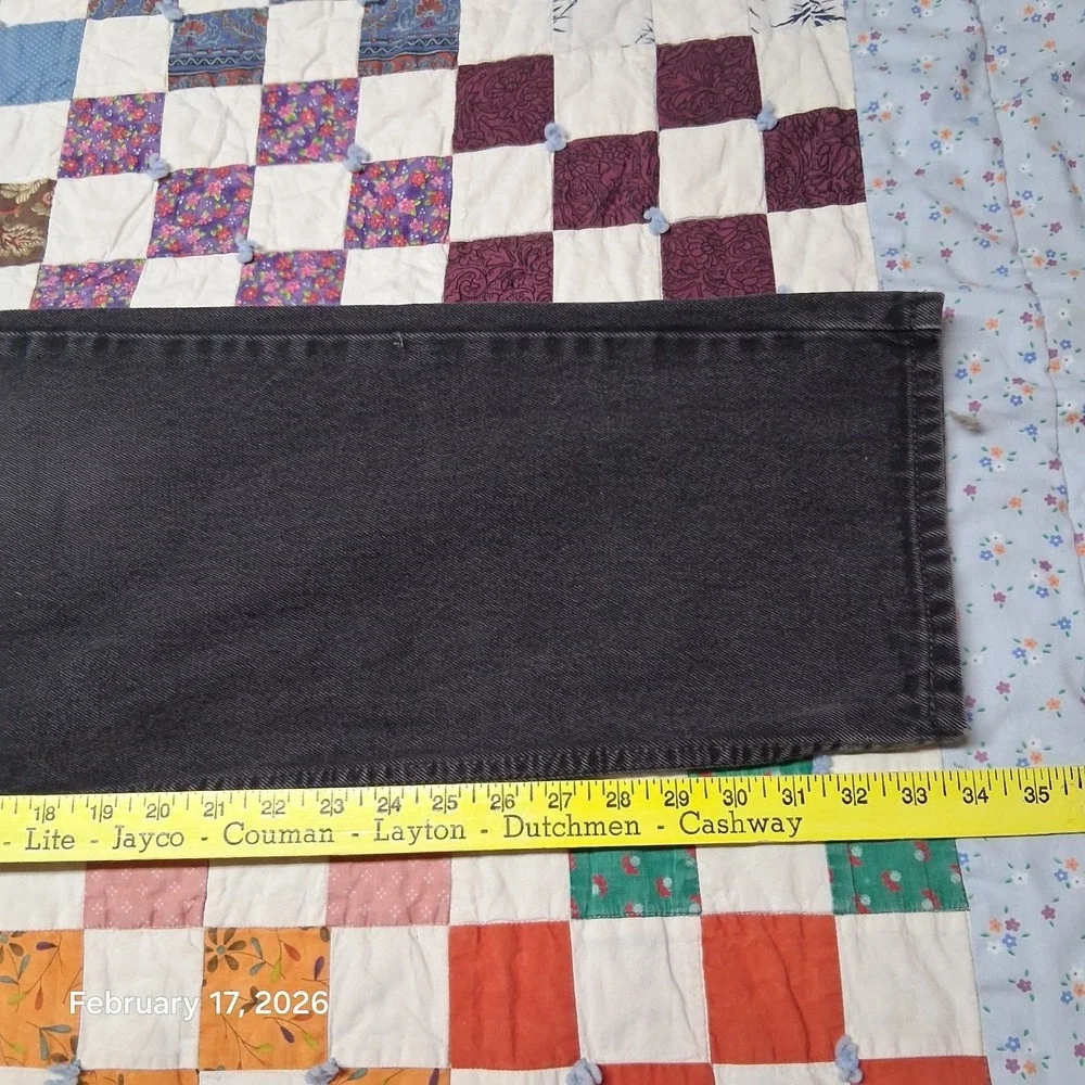 Levi 550 Jeans Men 38x34 Black Relaxed Tapered Denim Casual‎ Work Pants